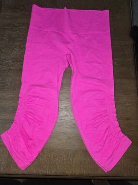 Girls' Active Ruched Capri Leggings - Hot Pink Women Size 4